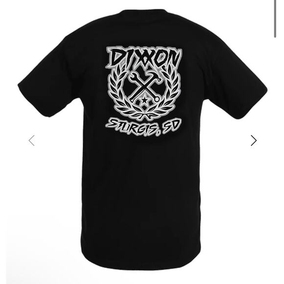 Dixxon STURGIS GREY SKETCHY CREST T-SHIRT BLACK - MENS NWT 3XL - Picture 1 of 3
